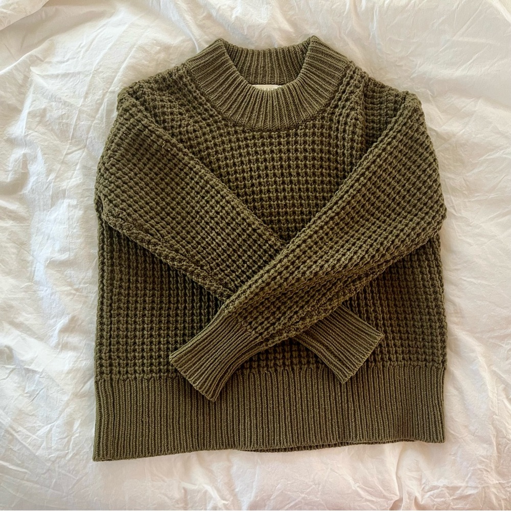 Everlane Waffle Knit Wool Sweater